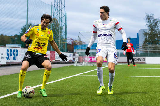 Mjällbys Daniel Ivanovski och Assyriskas Gustavo Ezequiel