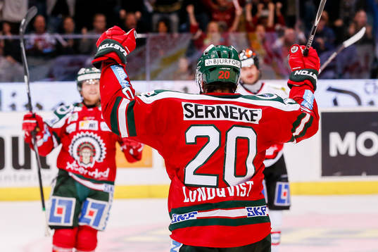 Frölundas Joel Lundqvist jublar