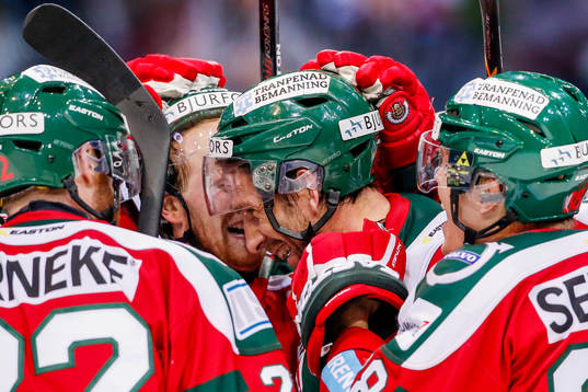 Frölundas Joel Lundqvist jublar