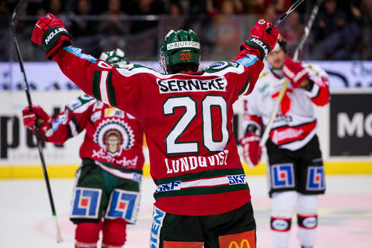 Frölundas Joel Lundqvist jublar