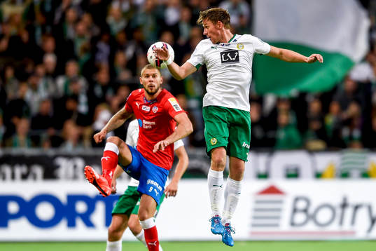 Helsingborgs Robin Simovic och Hammarbys Jan Gunnar Solli
