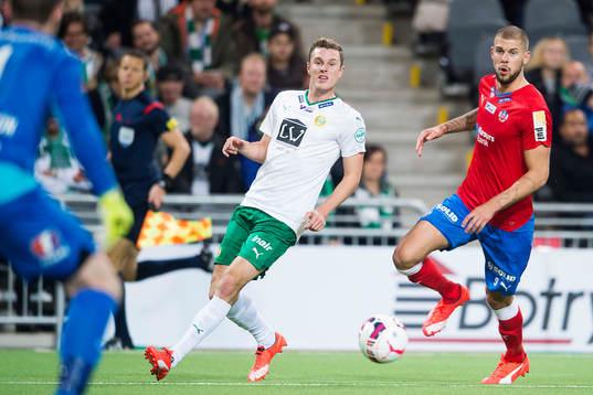 Hammarbys Richard Magyar och Helsingborgs Robin Simovic