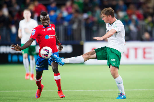 Helsingborgs Lalawélé Atakora och Hammarbys Philip Haglund