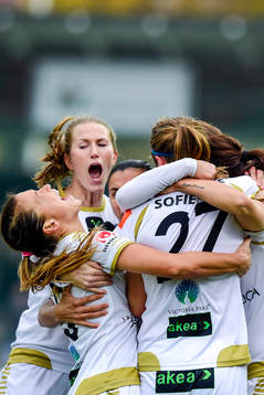 Rosengårds spelare jublar