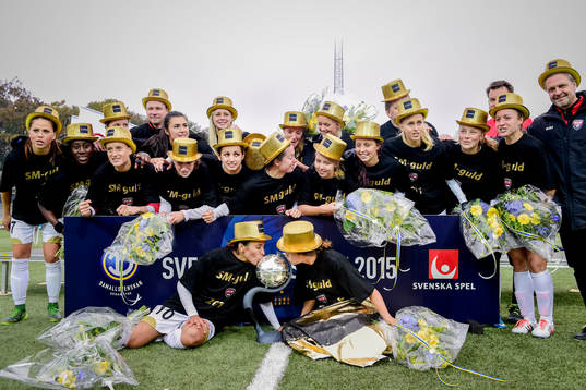 Rosengårds spelare jublar