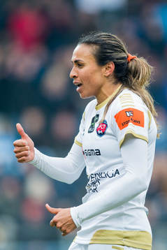 Rosengårds Marta Viera Da Silva spexar för kameran