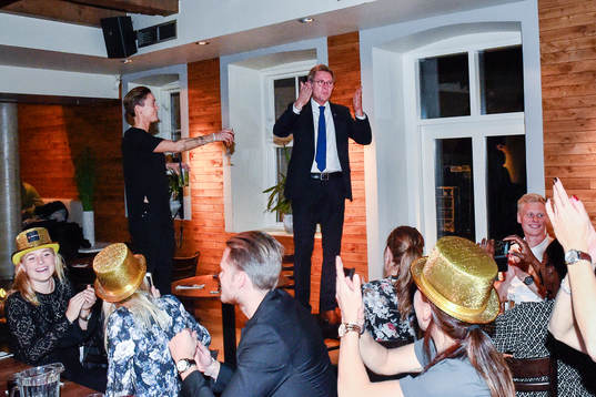 Rosengårds vd  Klas Tjebbes på efterfesten