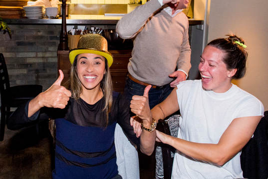 Rosengårds Marta Viera Da Silva och Lina Nilsson firar