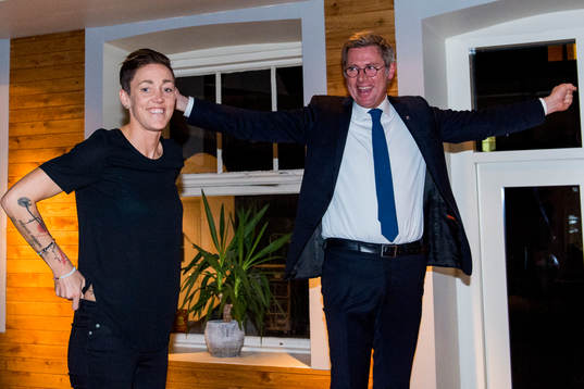 Rosengårds sportchef Therese Sjögran och VD Klas Tjebbes