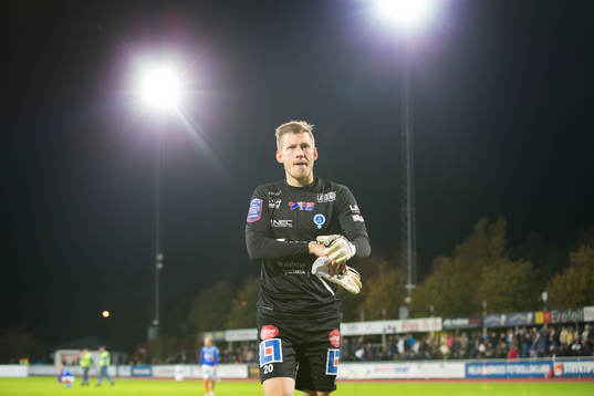 Åtvidabergs målvakt Gustav Jansson deppar