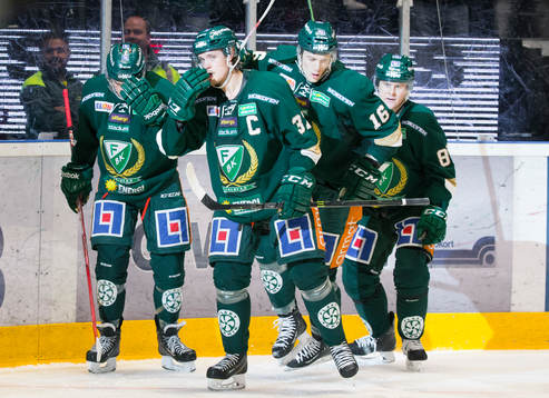 Färjestads Magnus Nygren, Johan Ryno   och Mikael