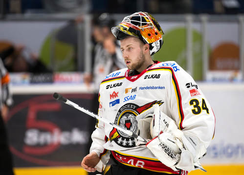 Luleås målvakt Joel Lassinantti deppar