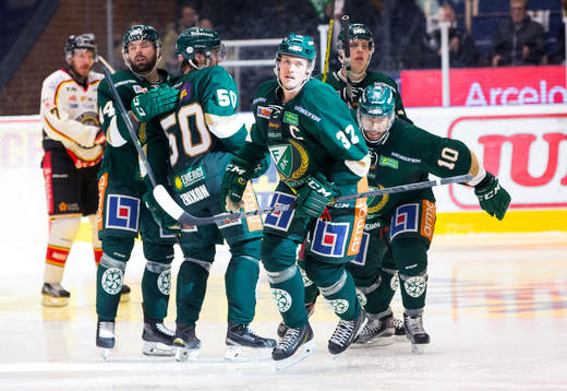 Färjestads Milan Gulas, Sebastian Erixo, Magnus Nygren,