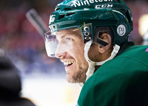 Färjestads Ole-Kristian Tollefsen 1under ishockeymatchen i