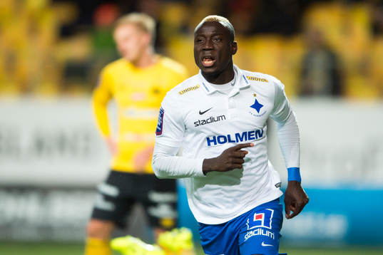 Norrköpings Alhaji Kamara jublar