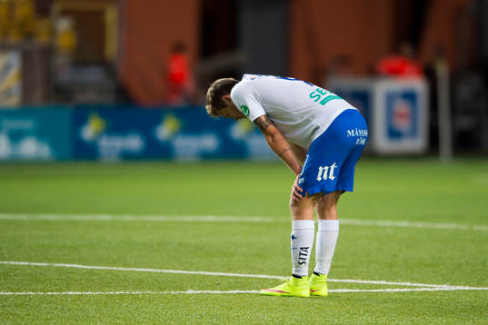 Norrköpings Arnor Ingvi Traustason deppar