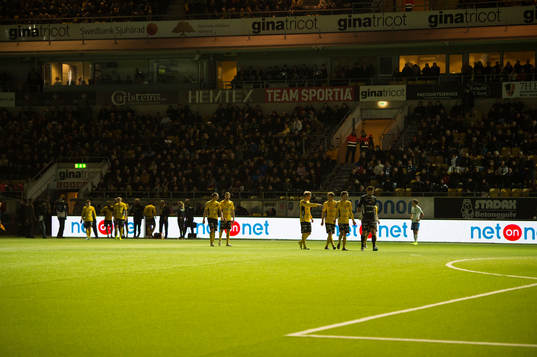 Belysningen försvann på Borås arena
