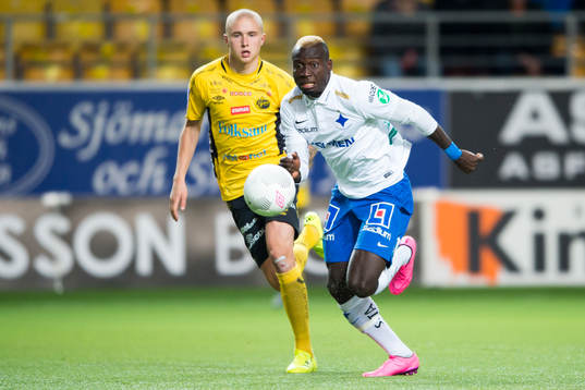 Norrköpings Alhaji Kamara och Elfsborgs Sebastian Holmén