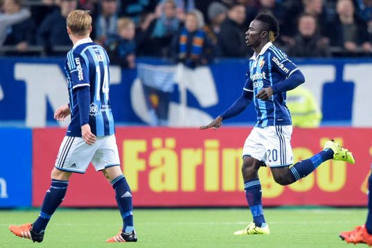 Djurgårdens Sam Johnson jublar