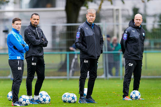 Malmös naprapat Wilner Registre, tränare Åge Hareide och