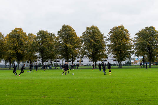 Malmös spelare värmer upp