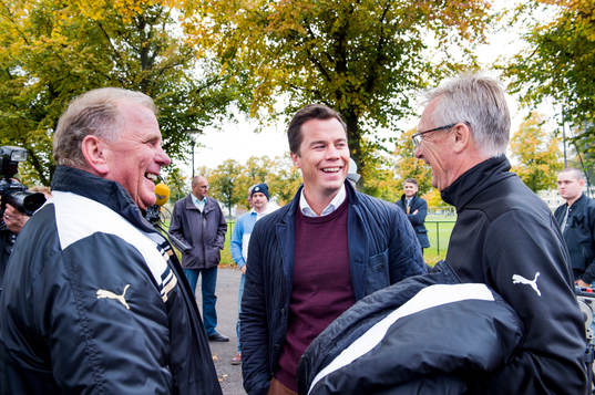 Malmö FFs fd manager Bob Houghton, sportchef Daniel