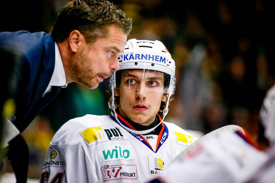 Växjös Eric Martinsson och assisterande tränare Fredrik