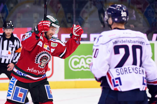 Frölundas Joel Lundqvist firar
