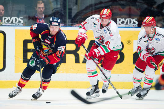 Djurgårdens Patrick Thoresen och Modos Oscar Hedman