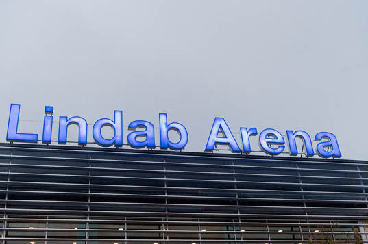 Exteriör över Lindab Arena