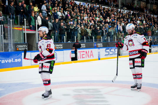 Malmö Redhawks Nicklas Jadeland och Kent McDonell deppar