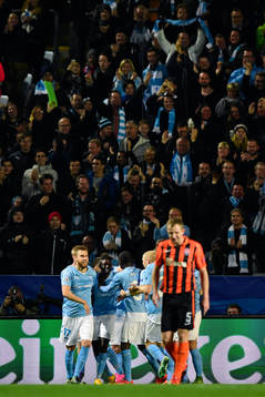 Malmö FFs  spelare jublar