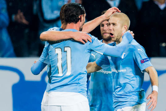 Malmö FFs Agon Mehmeti, Erdal Rakip, Markus Rosenberg och
