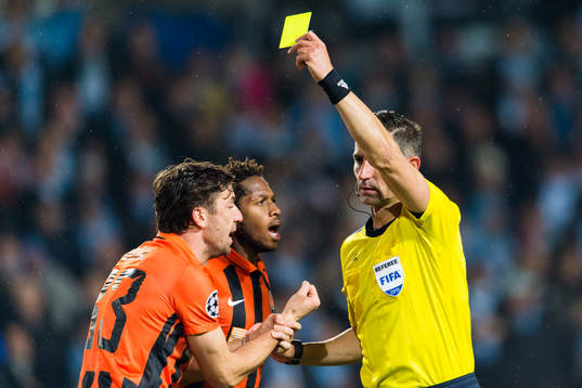 Shakhtar Donetsks målvakt Bohdan Sarnavskiy och Fred