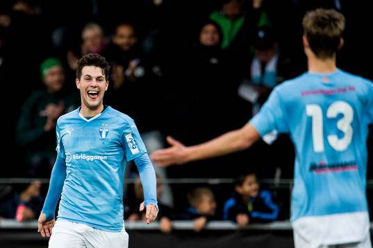 Malmö FFs Oliver Stojanovic Fredin jublar