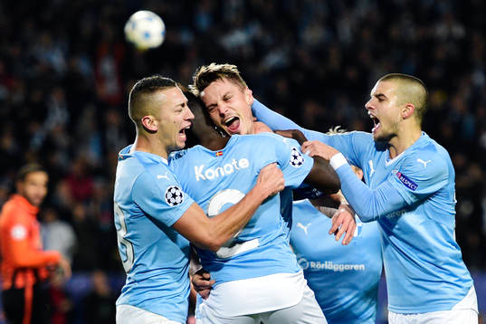 Malmö FFs spelare jublar
