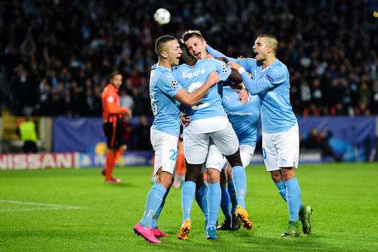 Malmö FFs spelare jublar