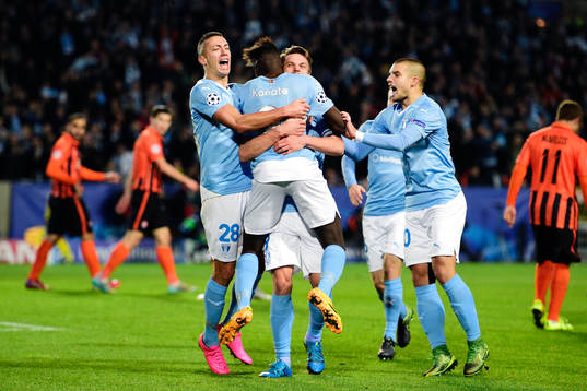 Malmö FFs spelare jublar