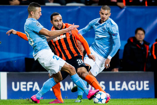 Malmö FFs Nikola Djurdjic (tv) och Vladimir Rodic (th)