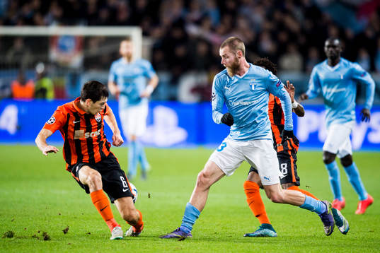 Malmö FFs Jo Inge Berget och Shakhtar Donetsks Taras