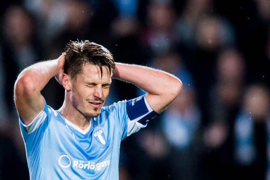 Malmö FFs Markus Rosenberg deppar