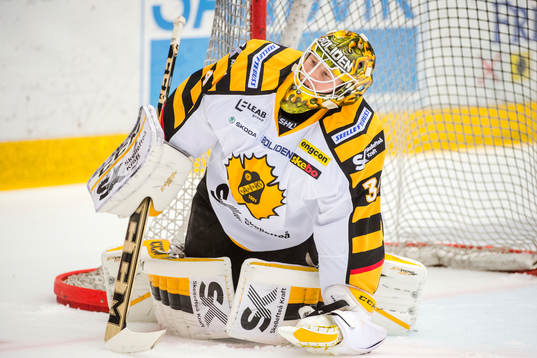 Skellefteås målvakt Erik Hanses deppar före