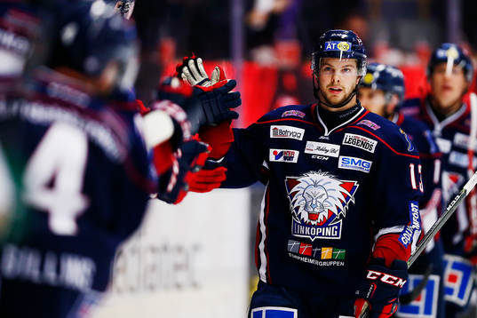 Linköpings Andrew Gordon jublar