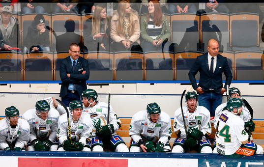 Färjestads tränare Tommy Samuelsson i båset