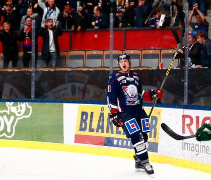 Linköpings Nick Sörensen jublar