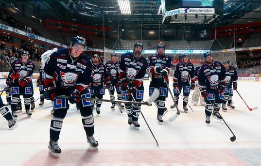 Linköpings spelare jublar