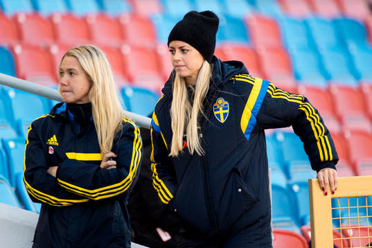 Sveriges Amanda Ilestedt är skadad och satt på läktaren