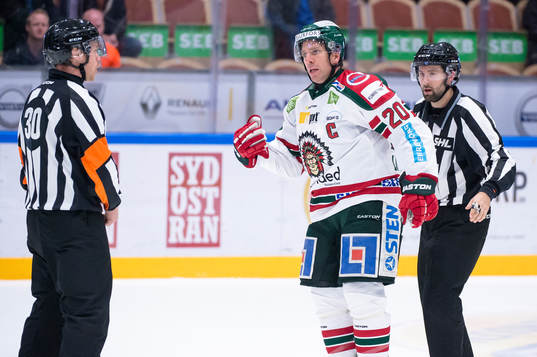 Frölundas Joel Lundqvist är arg