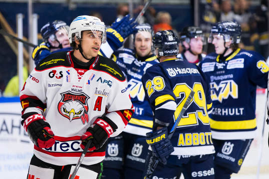 Malmö Redhawks Nils Andersson deppar och HV71 jublar
