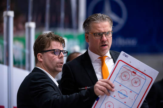 Karlskronas assisterande tränare Ove Molin och tränare